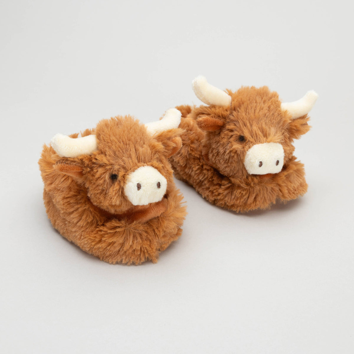 Horny Highland Cow Plush Baby Soft Slippers House Shoes