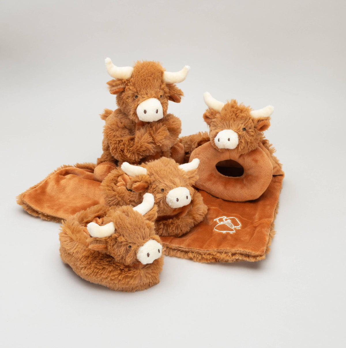 Horny Highland Cow Plush Baby Soft Slippers House Shoes