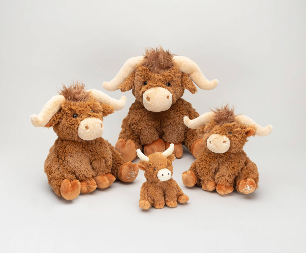 Horny Highland Cow Plush Brown Medium Soft Toy - 23cm