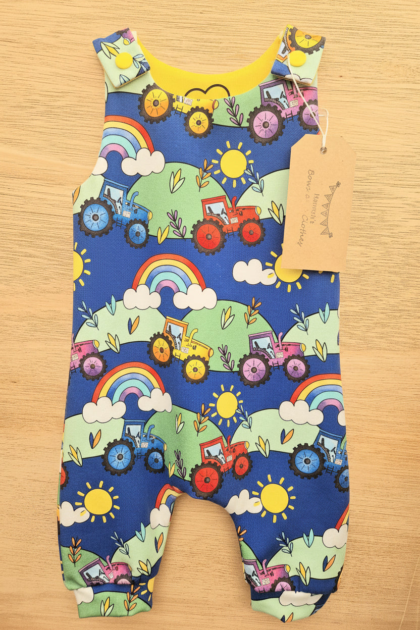 Rainbows & Tractors Romper